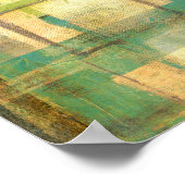 Türkisgrün und Abstrakt gestrichen Poster (Ecke)