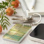 Türkisgrün und Abstrakt gestrichen Schlüsselanhänger (Vorderseite rechts)