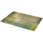 Türkisgrün und Abstrakt gestrichen Schneidebrett (Ecke)