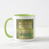 Türkisgrün und Abstrakt gestrichen Tasse (Links)