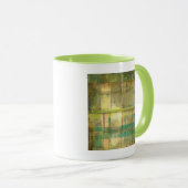 Türkisgrün und Abstrakt gestrichen Tasse (VorderseiteRechts)