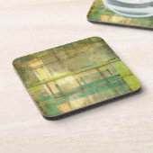 Türkisgrün und Abstrakt gestrichen Untersetzer (Linke Seite)