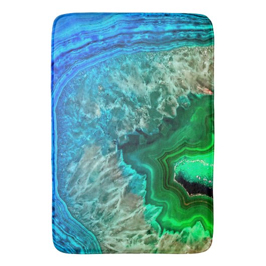 Türkisgrüne Agate Mineral Gemstone Badematte (Vorderseite Vertikal)