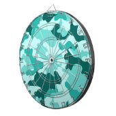 Türkisgrüne Camouflage Dartscheibe (Vorderseite rechts)