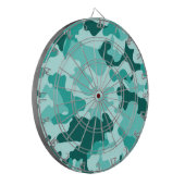 Türkisgrüne Camouflage Dartscheibe (Vorderseite Links)