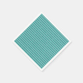 Türkisgrüne Glitteroptik horizontale Streifen Serviette (Ecke)