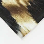 Türkisgrüne goldfarbene Schwarz-weiße Kuhide Fleecedecke (Ecke)