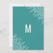 Türkisgrüne Hanging Diamond Lights Sweet 16 Einladung (Rückseite)