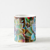 Türkisgrüne Kakteen blühen, wo Sie gepflanzt werde Kaffeetasse (Mittel)