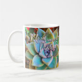 Türkisgrüne Kakteen blühen, wo Sie gepflanzt werde Kaffeetasse (Links)