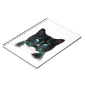 Türkisgrüne Mit Augen Katze Notizblock (Linke Seite)