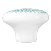 Türkisgrüne Schildkröte und Mandala Nautic Keramikknauf (Seitenansicht)