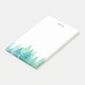 Türkisgrüne Wasserfarbe Post-it Klebezettel (angewinkelt)