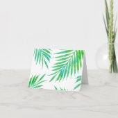 Türkisgrüne Wasserfarbenpalmenfronten (Vorderseite)