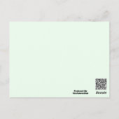 Türkisgrüne weiche, helle, weiße Pastellfarben Postkarte (Rückseite)