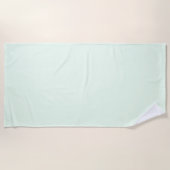 Türkisgrüne weiche, helle, weiße Pastellfarben Strandtuch (Vorderseite)