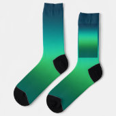 Türkisgrüner Gradient Abstrakter Hintergrund Moder Socken (Linkes Detail)