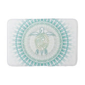 Türkisgrüner Turtle Mandala Maritime Badematte (Vorderseite)