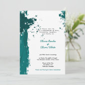 Türkisgrunge - Ehe schließen - Einladung (Stehend Vorderseite)