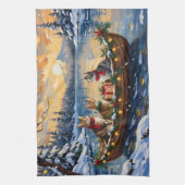 Turkish Angora Cat Christmas Boat Holiday Geschirrtuch (Vertikal)