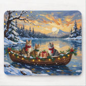 Turkish Angora Cat Christmas Boat Holiday Mousepad (Vorne)