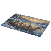 Turkish Angora Cat Christmas Boat Holiday Schneidebrett (Ecke)