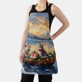 Turkish Angora Cat Christmas Boat Holiday Schürze (InSitu)