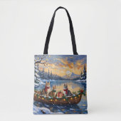 Turkish Angora Cat Christmas Boat Holiday Tasche (Vorderseite)