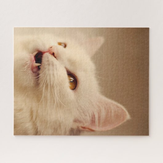 Turkish Angora Cat. Puzzle (Horizontal)