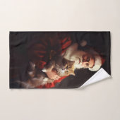 Turkish Angora Cat Santa Claus Weihnachten Badhandtuch Set (Handtuch)