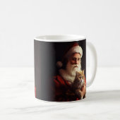 Turkish Angora Cat Santa Claus Weihnachten Kaffeetasse (VorderseiteRechts)