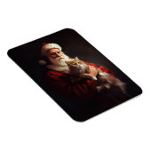 Turkish Angora Cat Santa Claus Weihnachten Magnet (Rechte Seite)