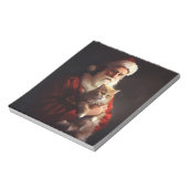 Turkish Angora Cat Santa Claus Weihnachten Notizblock (Rotiert)