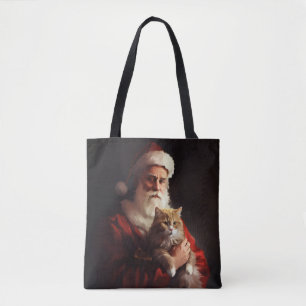 Turkish Angora Cat Santa Claus Weihnachten Tasche