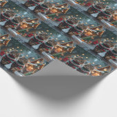 Turkish Angora Cats Christmas Snow Holiday Geschenkpapier (Ecke)