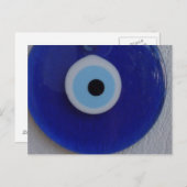TURKISH BLUE GLASS EVIL EYE AMULET Postcard Postkarte (Vorne/Hinten)