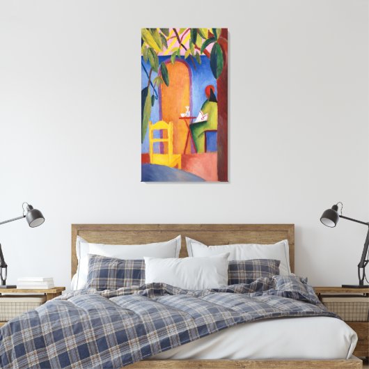"Turkish Café" von Macke, Art Leinwand-Druck Leinwanddruck (Insitu (Schlafzimmer))