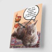 TURKISH CAT IN TRANSCENDENTAL MEDITATION QUADRATISCHE WANDUHR (Winkel)