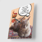 TURKISH CAT IN TRANSCENDENTAL MEDITATION QUADRATISCHE WANDUHR (Winkel)