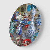 Turkish Ceramics Große Wanduhr (Winkel)