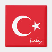 Turkish flag & Turkey holiday/sports fans Magnet (Vorne)