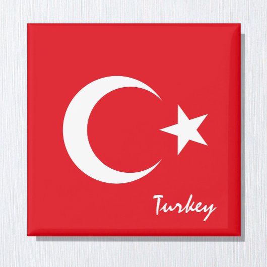 Turkish flag & Turkey holiday/sports fans Magnet