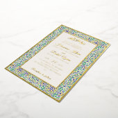 Turkish Geometric Motif Pattern Islamic Wedding Folieneinladung (Gedreht)