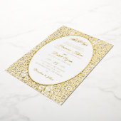 Turkish Geometric Motif Pattern Islamic Wedding Folieneinladung (Gedreht)