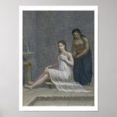Turkish Girl, having her hair braided in the baths Poster (Vorne)