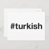 TURKISH Hashtag Postkarte (Vorne/Hinten)