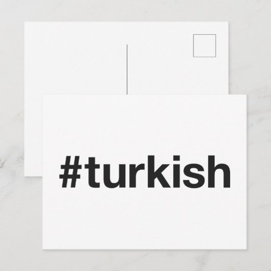 TURKISH Hashtag Postkarte (Vorne/Hinten)