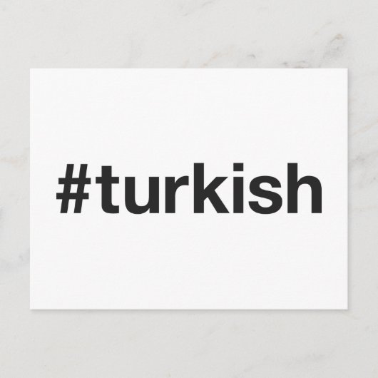 TURKISH Hashtag Postkarte (Vorderseite)