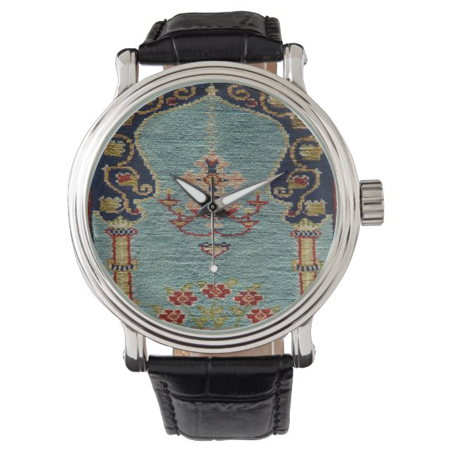 Turkish Kilim Carpet Rug Antique Armbanduhr (Vorderseite)