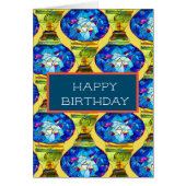 Turkish lamps blue mosaic watercolor art (Vorne)